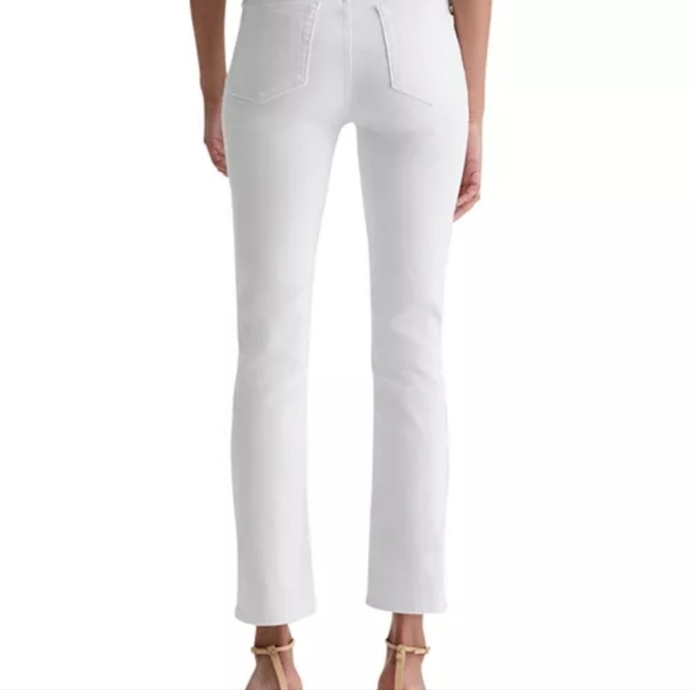 AG Adriano Goldschmied Mari High Rise Straight Leg Jeans White Sz 26